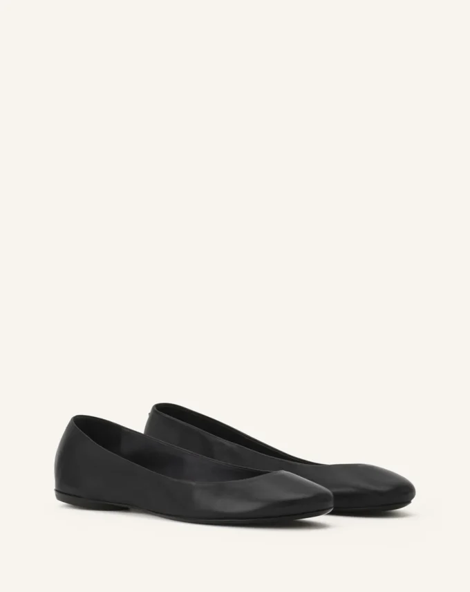Ballerina Flat i läder Ballerina Flat i läder