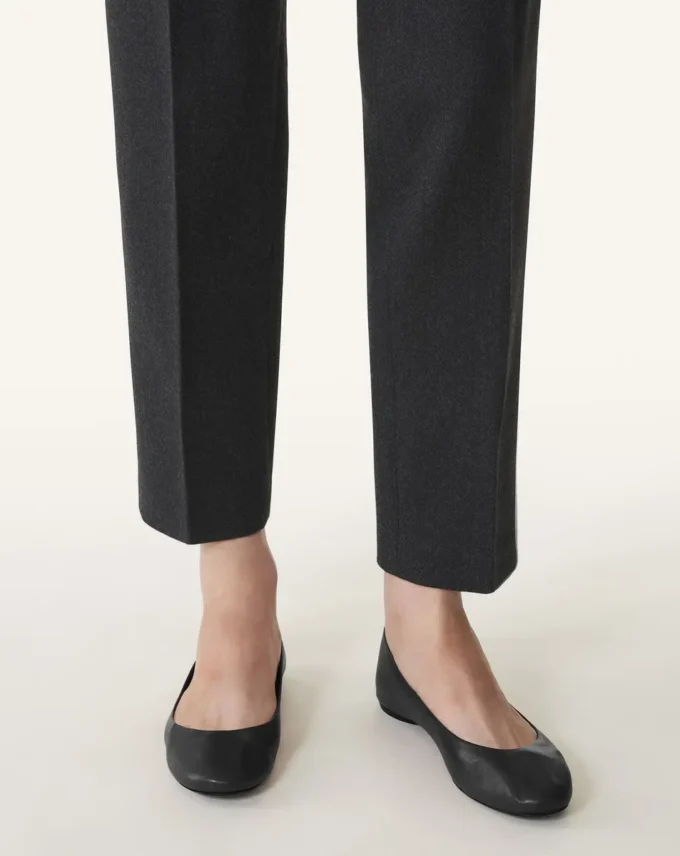 Ballerina Flat i läder Ballerina Flat i läder