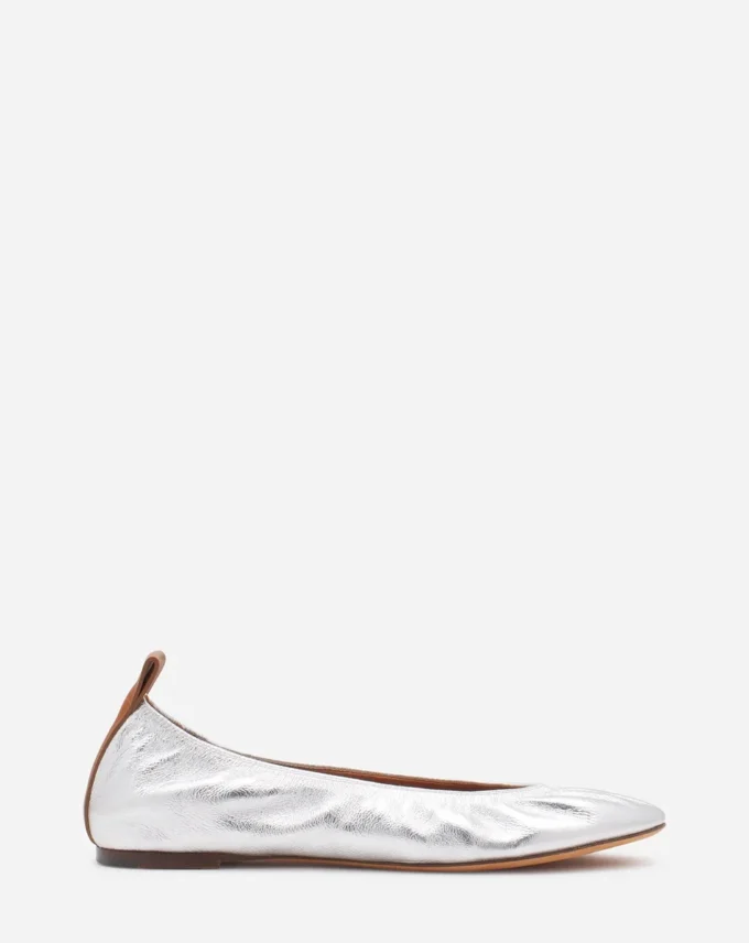 Ballerina Flat i metallicläder Ballerina Flat i metallicläder