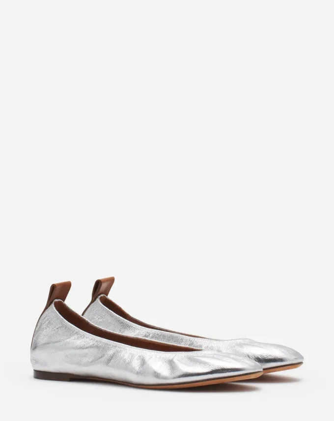 Ballerina Flat i metallicläder Ballerina Flat i metallicläder