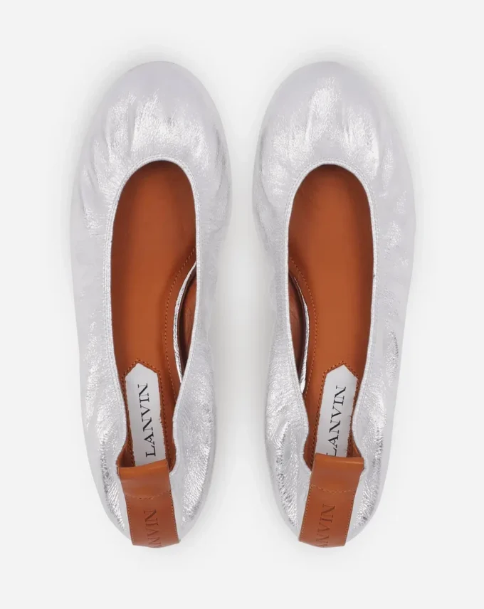 Ballerina Flat i metallicläder Ballerina Flat i metallicläder