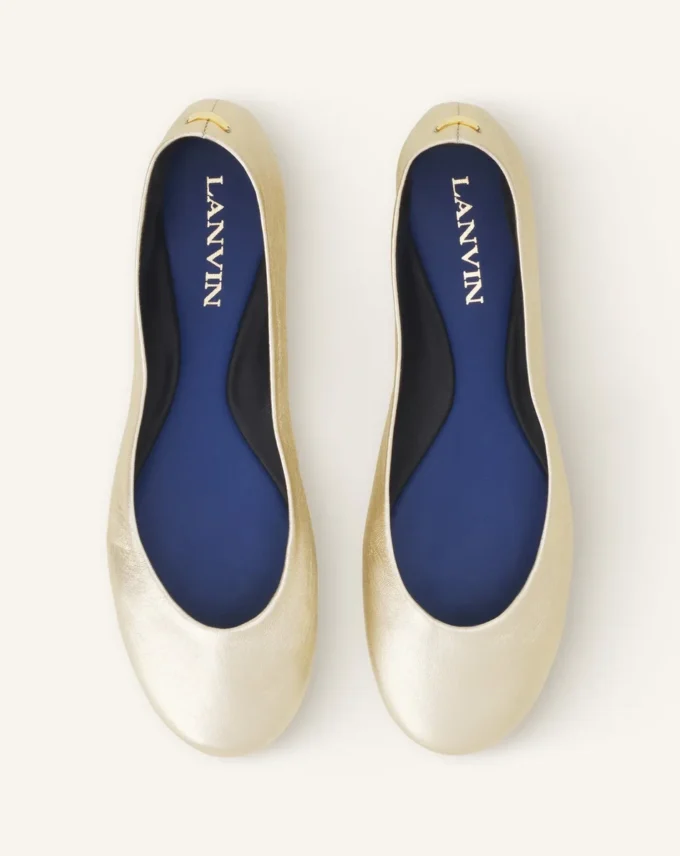 Ballerina Flat i metallicläder Ballerina Flat i metallicläder