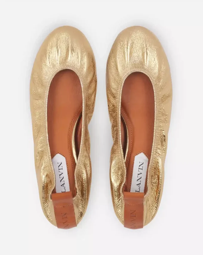 Ballerina Flat i metallicläder Ballerina Flat i metallicläder