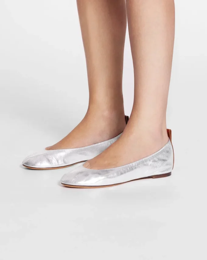 Ballerina Flat i metallicläder Ballerina Flat i metallicläder