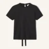 Bomullst-shirt med banddetalj Bomullst-shirt med banddetalj
