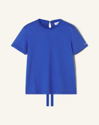 Bomullst-shirt med banddetalj