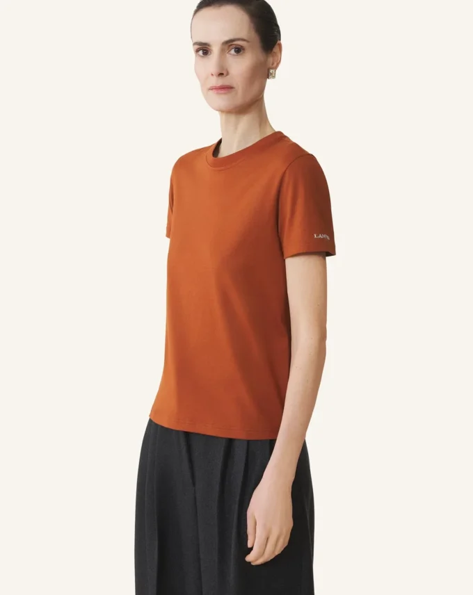 Bomullst-shirt med banddetalj