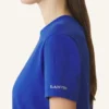 Bomullst-shirt med banddetalj Bomullst-shirt med banddetalj