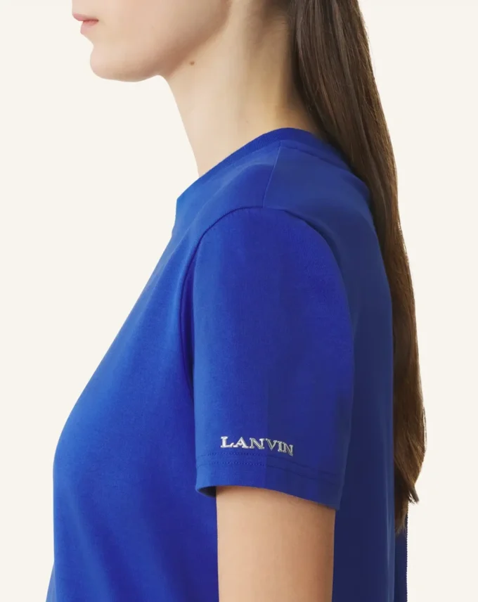 Bomullst-shirt med banddetalj Bomullst-shirt med banddetalj