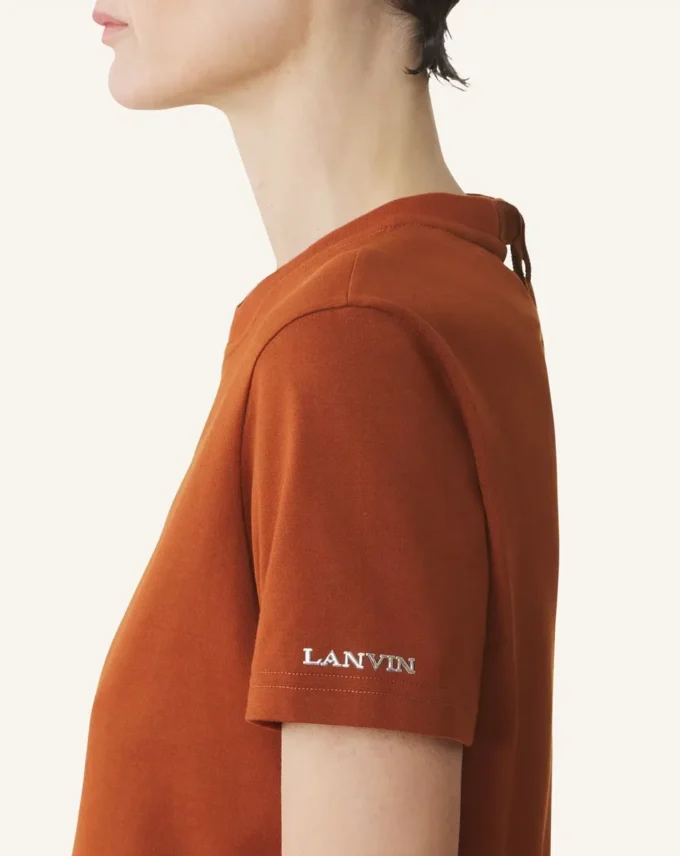 Bomullst-shirt med banddetalj