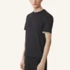 Bomullst-shirt med silkesdetaljer
