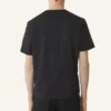 Bomullst-shirt med silkesdetaljer