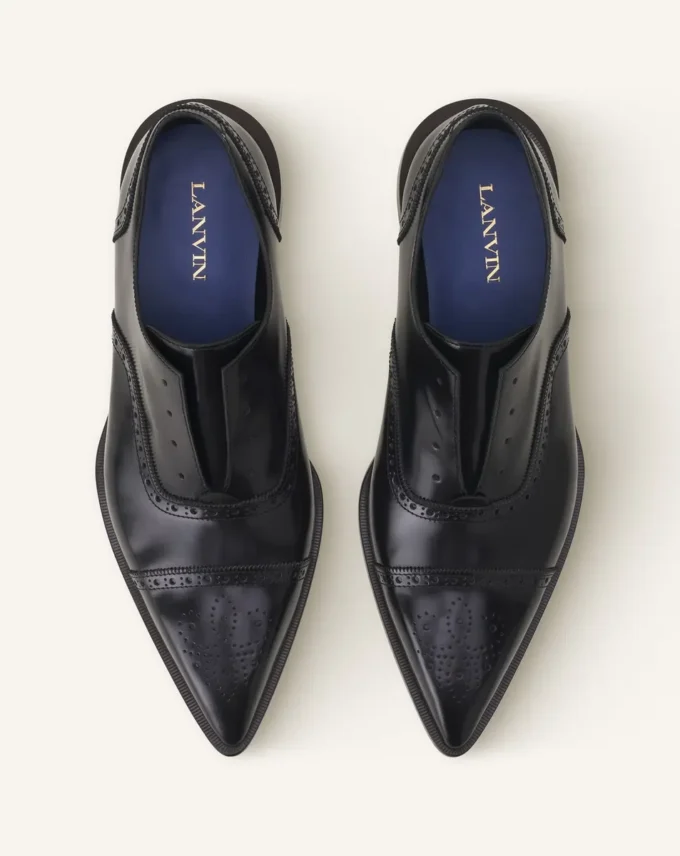 Brogue Oxford-sko i glänsande läder