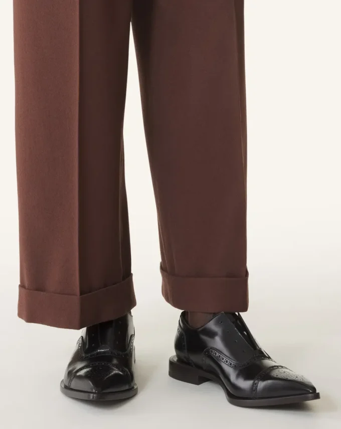 Brogue Oxford-sko i glänsande läder