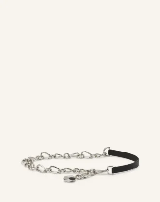 Catch by Lanvin Läder- och metallkedjebälte