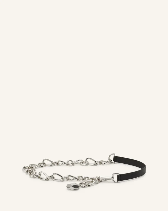 Catch by Lanvin Läder- och metallkedjebälte Catch by Lanvin Läder- och metallkedjebälte