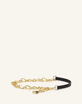Catch by Lanvin Läder- och metallkedjebälte