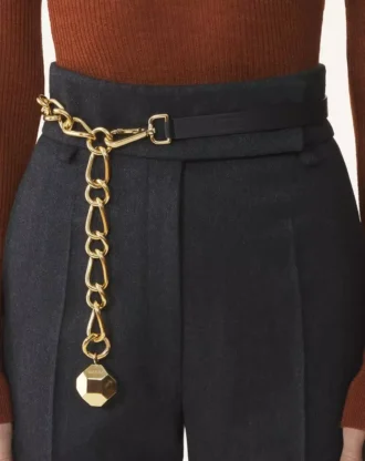 Catch by Lanvin Läder- och metallkedjebälte