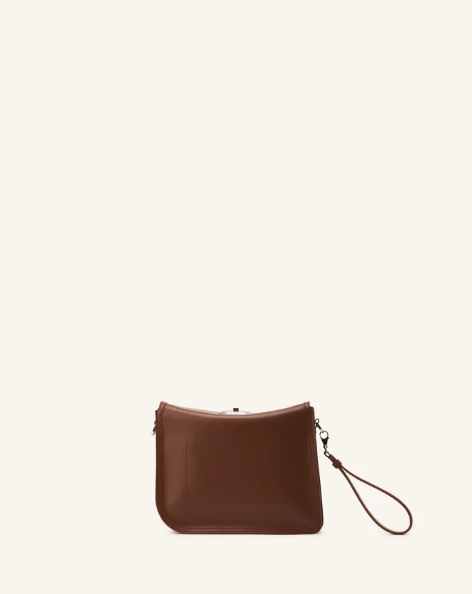 Compagnon Asymmetrisk läderclutch