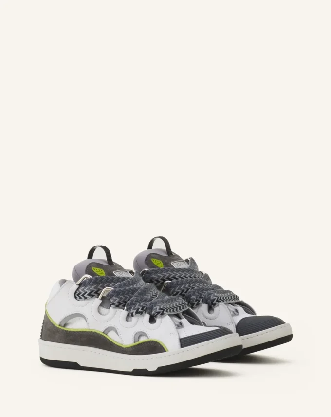 Curb lädersneakers