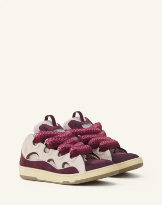Curb lädersneakers