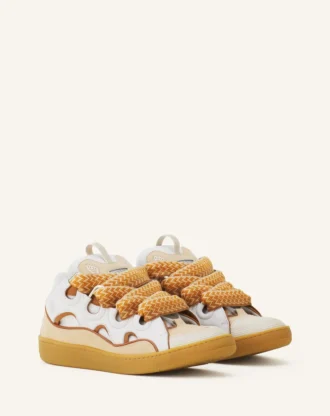 Curb lädersneakers