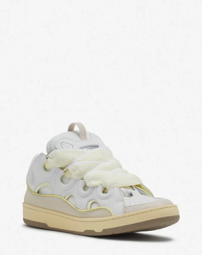 Curb lädersneakers