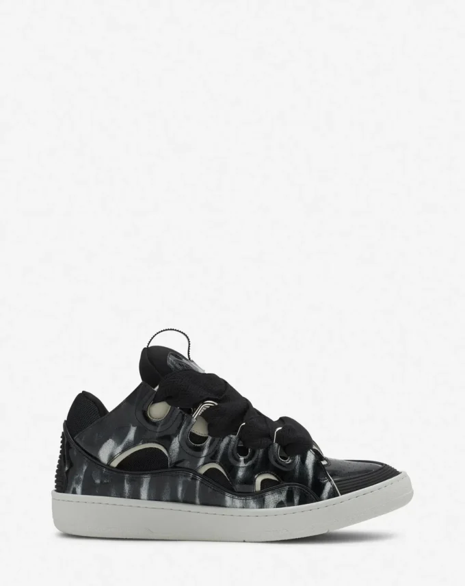 Curb lädersneakers med glitter Curb lädersneakers med glitter