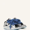 Curb Metallic Leather Sneakers med mesh-skosnören Curb Metallic Leather Sneakers med mesh-skosnören