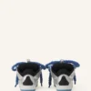 Curb Metallic Leather Sneakers med mesh-skosnören Curb Metallic Leather Sneakers med mesh-skosnören