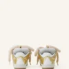 Curb Metallic Leather Sneakers med mesh-skosnören Curb Metallic Leather Sneakers med mesh-skosnören