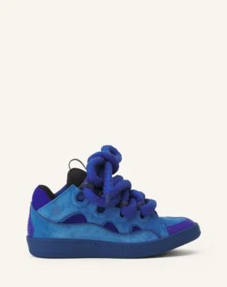 Curb Sneakers i läder med ormskinnssnören