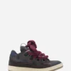 Curb Sneakers i läder med ormskinnssnören