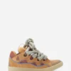 Curb Sneakers i läder med ormskinnssnören