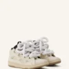 Curb Sneakers i läder med ormskinnssnören Curb Sneakers i läder med ormskinnssnören