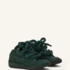 Curb Sneakers i läder med ormskinnssnören Curb Sneakers i läder med ormskinnssnören