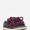 Curb Sneakers i läder med ormskinnssnören Curb Sneakers i läder med ormskinnssnören