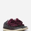 Curb Sneakers i läder med ormskinnssnören