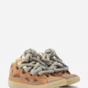 Curb Sneakers i läder med ormskinnssnören