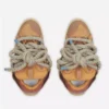 Curb Sneakers i läder med ormskinnssnören
