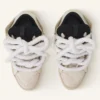 Curb Sneakers i läder med ormskinnssnören Curb Sneakers i läder med ormskinnssnören