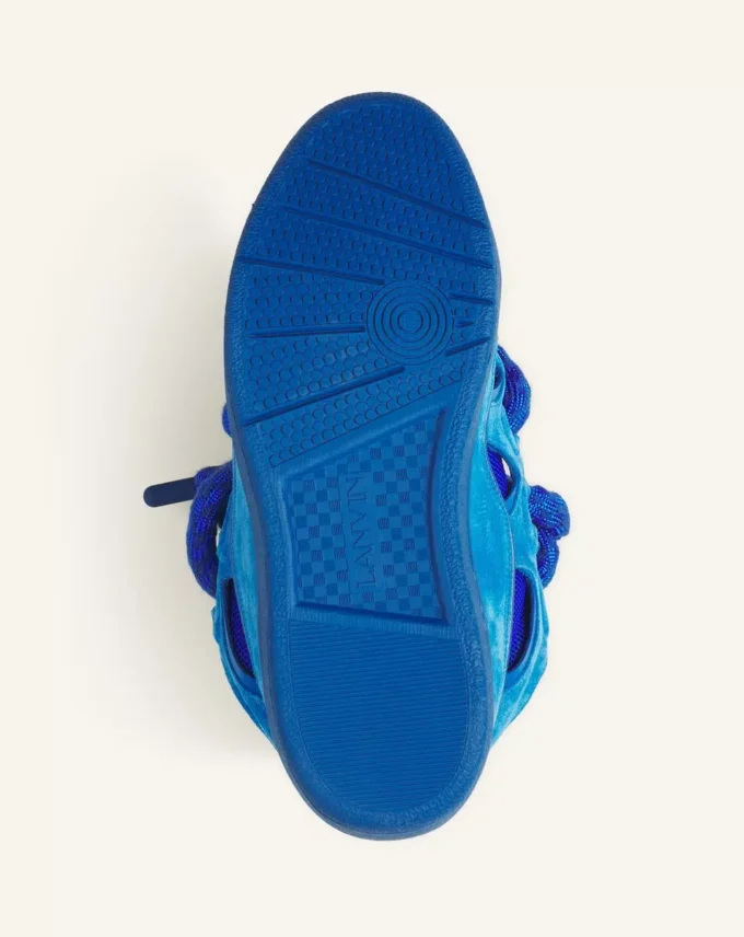 Curb Sneakers i läder med ormskinnssnören Curb Sneakers i läder med ormskinnssnören