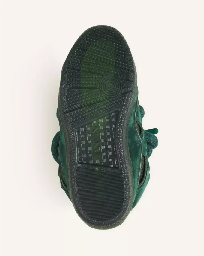 Curb Sneakers i läder med ormskinnssnören Curb Sneakers i läder med ormskinnssnören