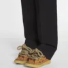 Curb Sneakers i läder med ormskinnssnören