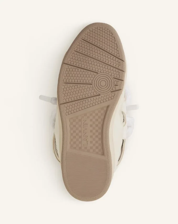 Curb Sneakers i läder med ormskinnssnören Curb Sneakers i läder med ormskinnssnören
