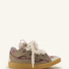 Curb Suede Sneakers med mesh-skosnören Curb Suede Sneakers med mesh-skosnören