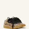 Curb Suede Sneakers med mesh-skosnören Curb Suede Sneakers med mesh-skosnören