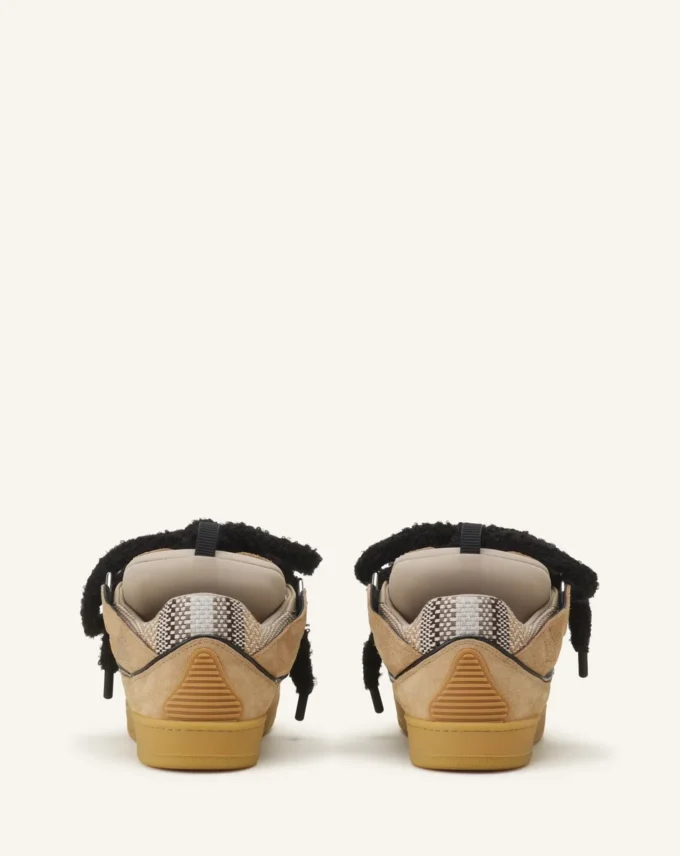 Curb Suede Sneakers med mesh-skosnören Curb Suede Sneakers med mesh-skosnören