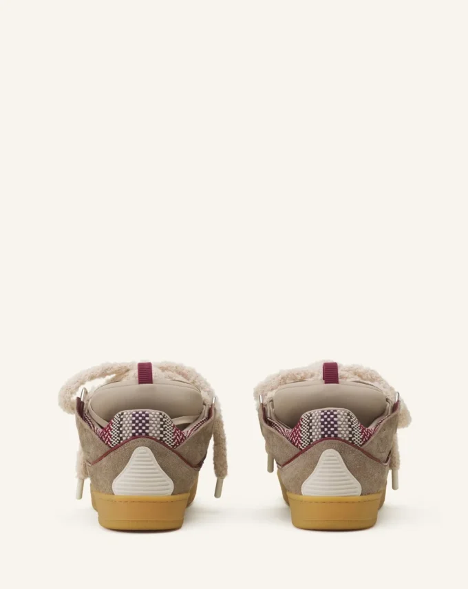 Curb Suede Sneakers med mesh-skosnören Curb Suede Sneakers med mesh-skosnören