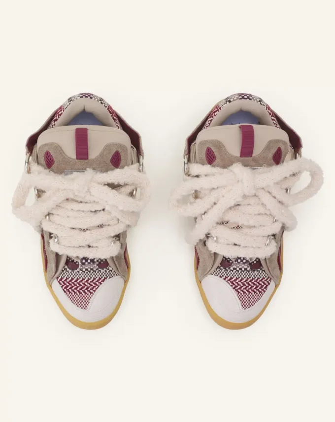 Curb Suede Sneakers med mesh-skosnören Curb Suede Sneakers med mesh-skosnören